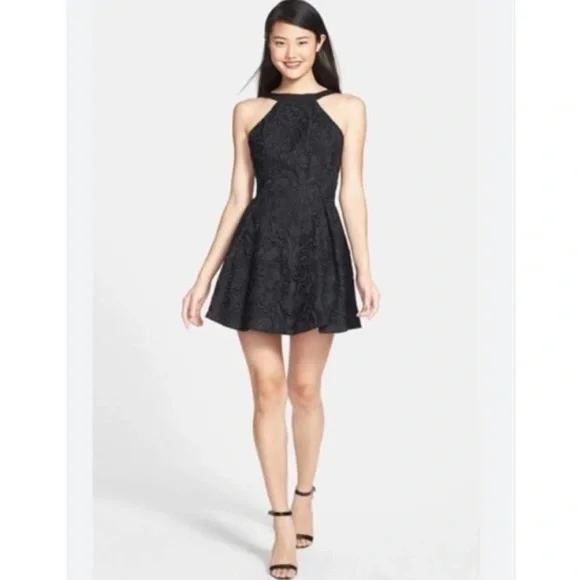 Keepsake The Label Dresses | Keepsake The Label Take It All Black Lace Halter Dress. Nwt | Color: Black | Size: M | Sbrivera's Closet